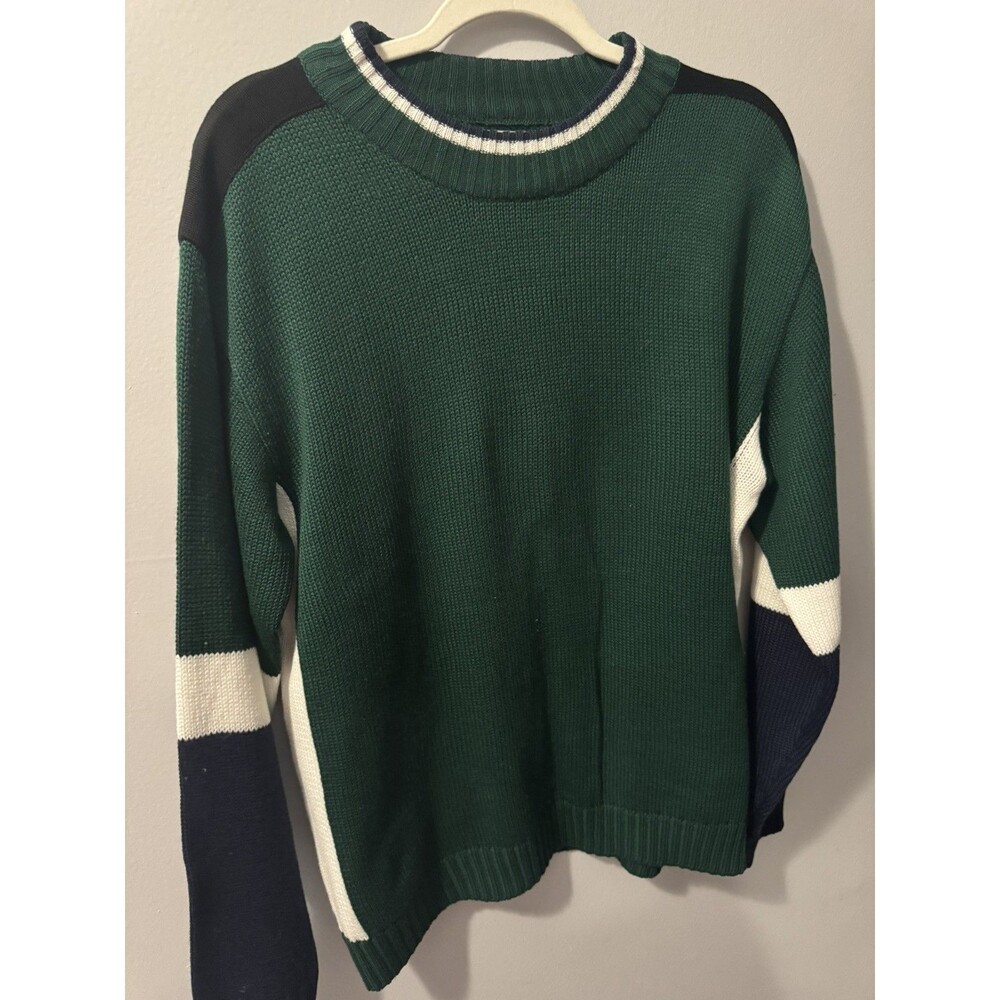 Vintage Columbia Men’s Crewneck Pullover Knit Sweater in Forest Green M